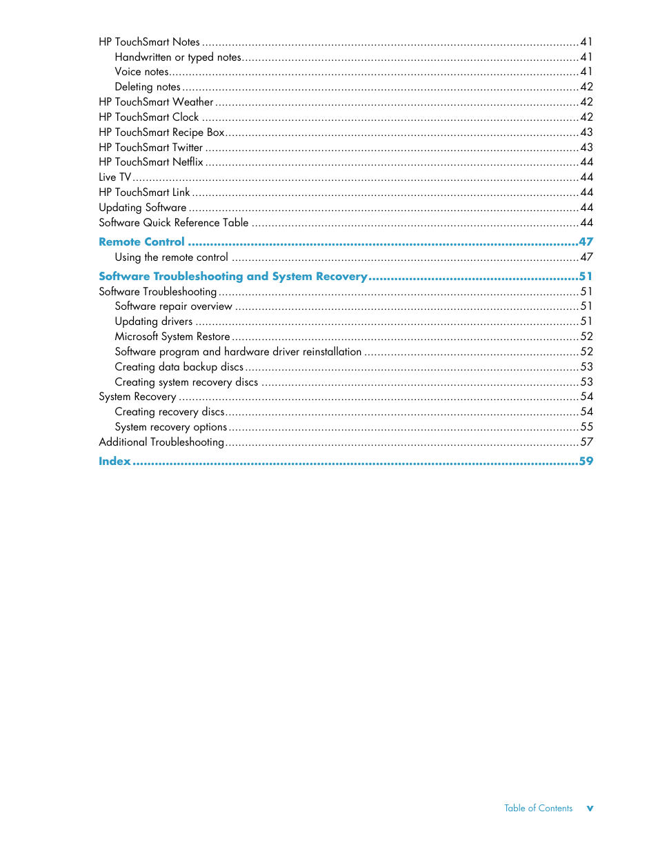 HP TouchSmart 300-1205z CTO Desktop PC User Manual | Page 5 / 68