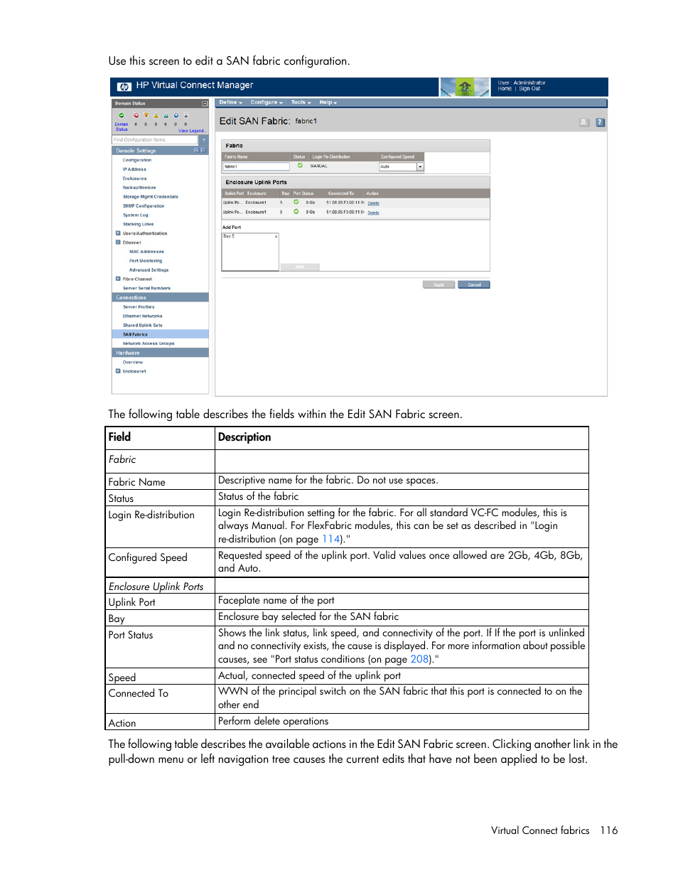 HP 1.10GB Virtual Connect Ethernet Module for c-Class BladeSystem User Manual | Page 116 / 230