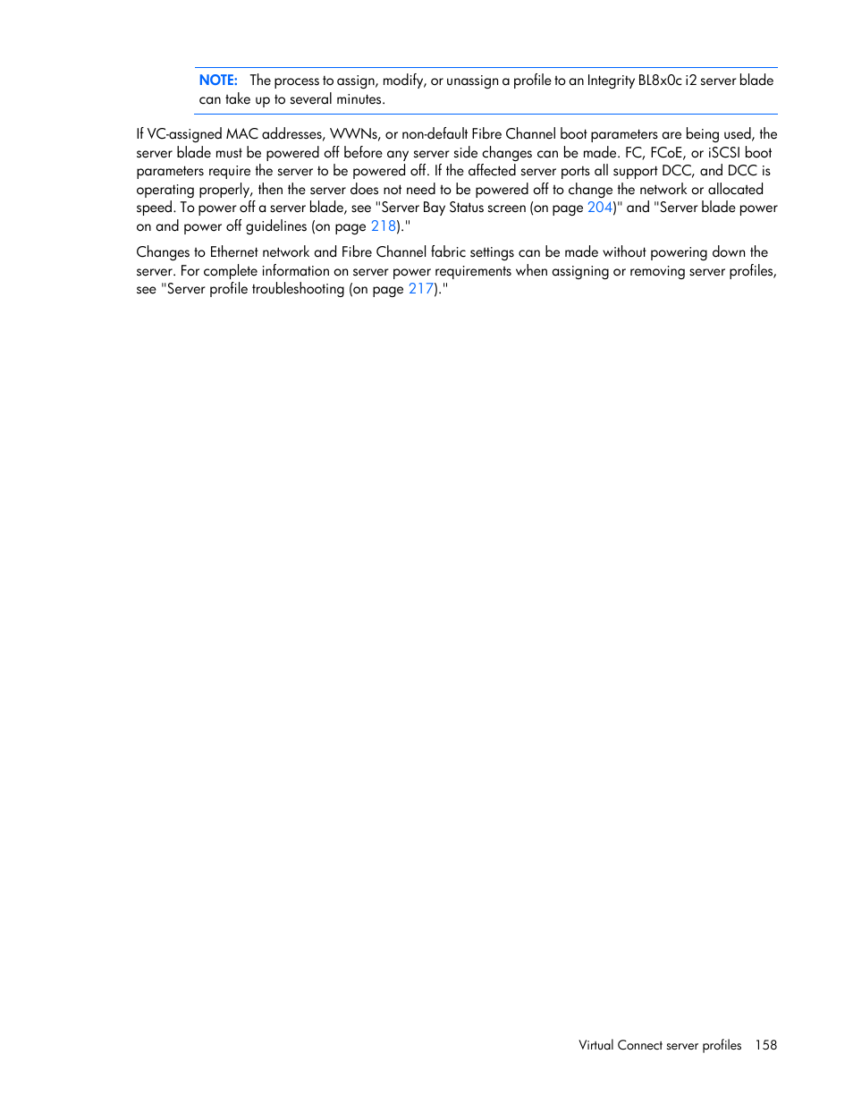 HP 1.10GB Virtual Connect Ethernet Module for c-Class BladeSystem User Manual | Page 158 / 230