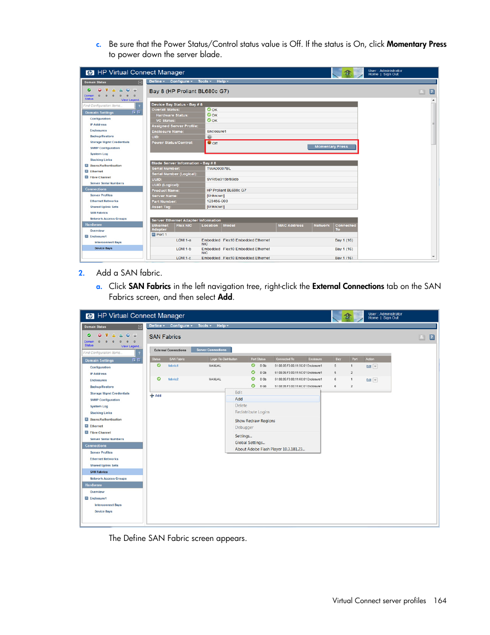 HP 1.10GB Virtual Connect Ethernet Module for c-Class BladeSystem User Manual | Page 164 / 230