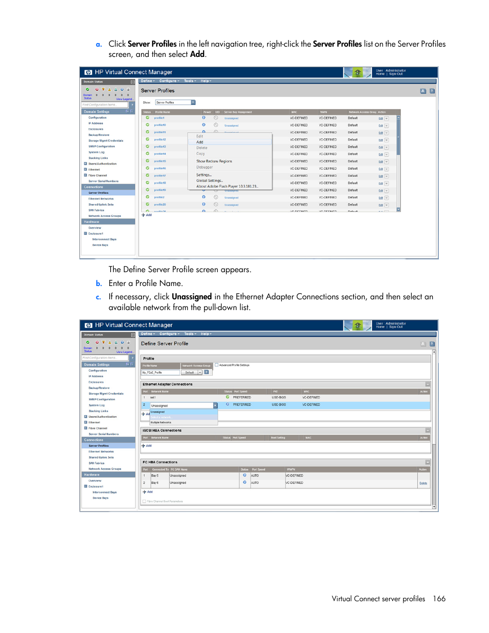 HP 1.10GB Virtual Connect Ethernet Module for c-Class BladeSystem User Manual | Page 166 / 230