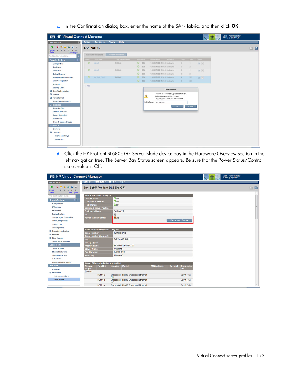 HP 1.10GB Virtual Connect Ethernet Module for c-Class BladeSystem User Manual | Page 173 / 230