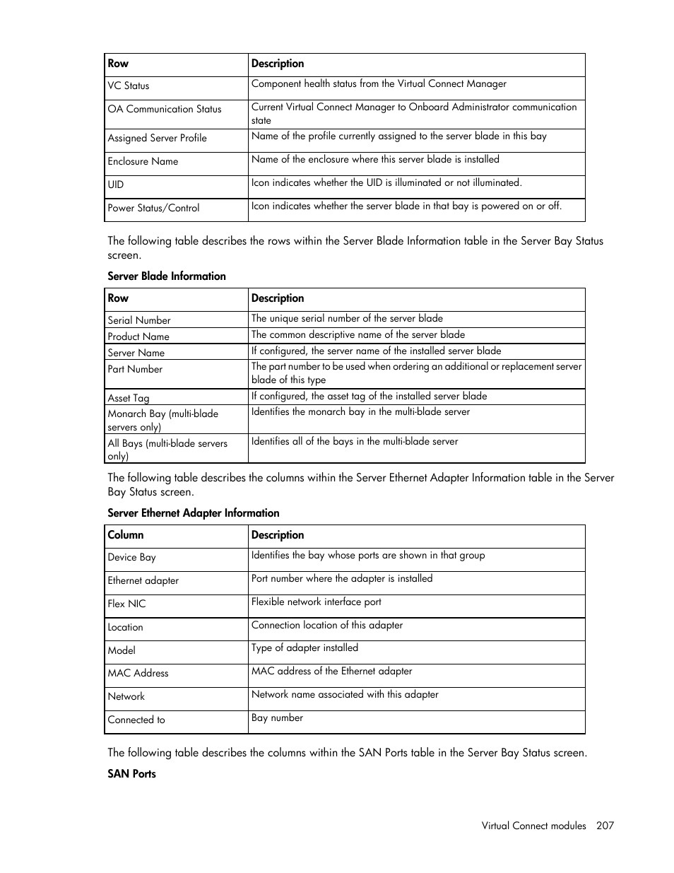 HP 1.10GB Virtual Connect Ethernet Module for c-Class BladeSystem User Manual | Page 207 / 230