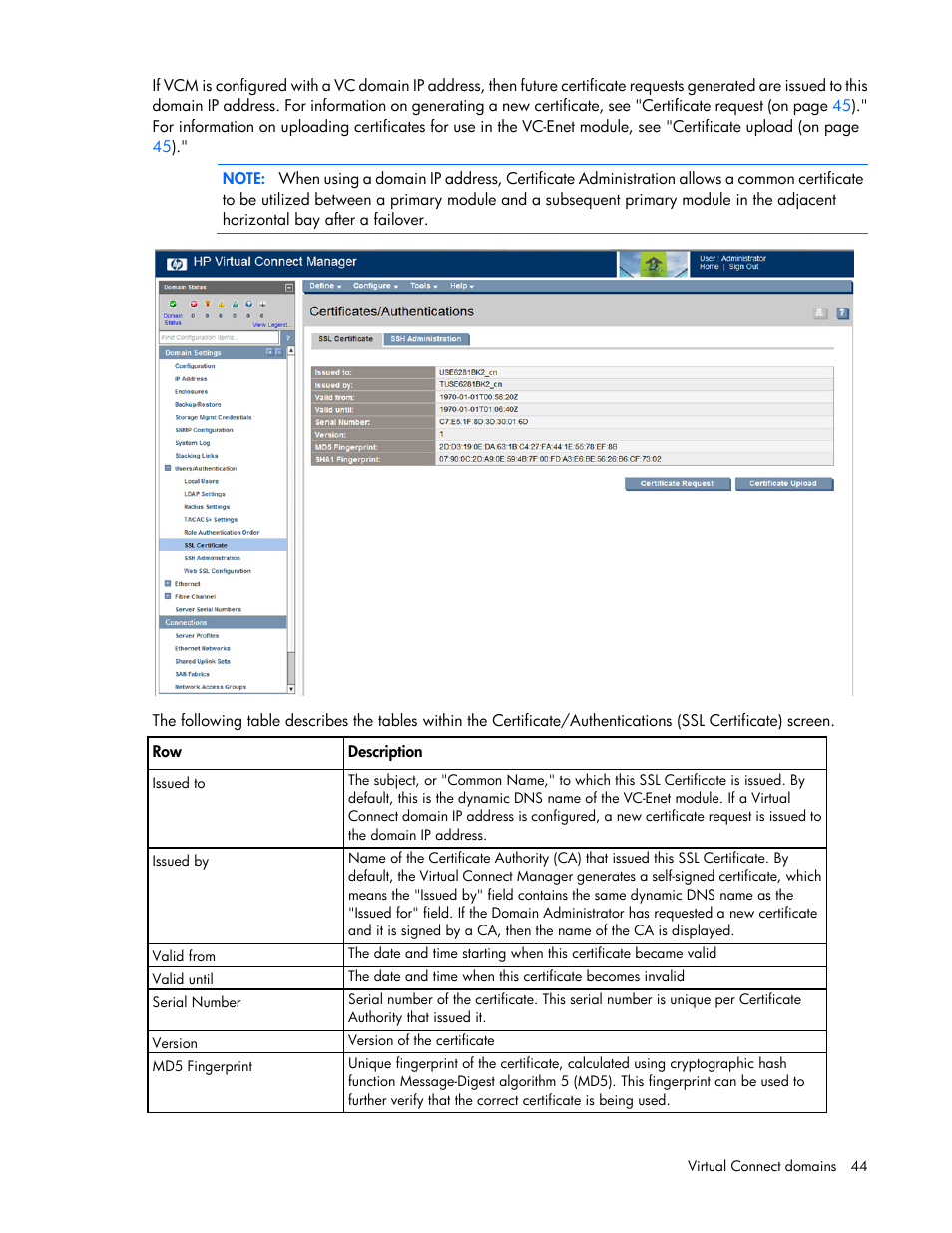 HP 1.10GB Virtual Connect Ethernet Module for c-Class BladeSystem User Manual | Page 44 / 230