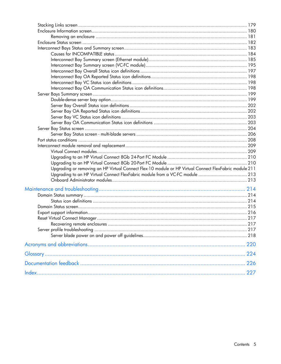 HP 1.10GB Virtual Connect Ethernet Module for c-Class BladeSystem User Manual | Page 5 / 230