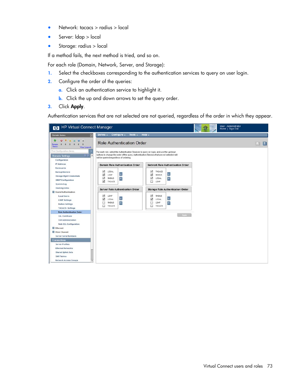 HP 1.10GB Virtual Connect Ethernet Module for c-Class BladeSystem User Manual | Page 73 / 230