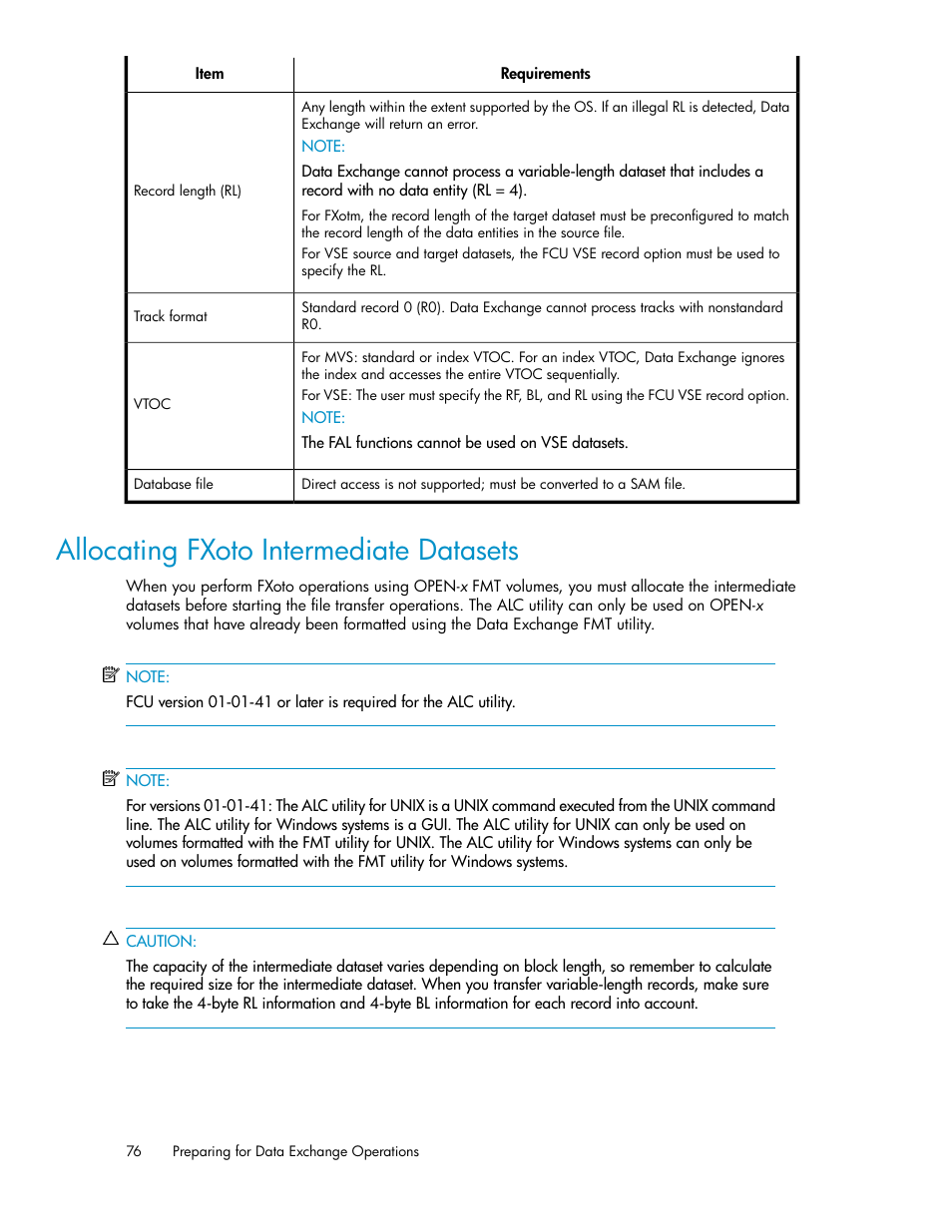 Allocating fxoto intermediate datasets | HP XP P9500 Storage User Manual | Page 76 / 182