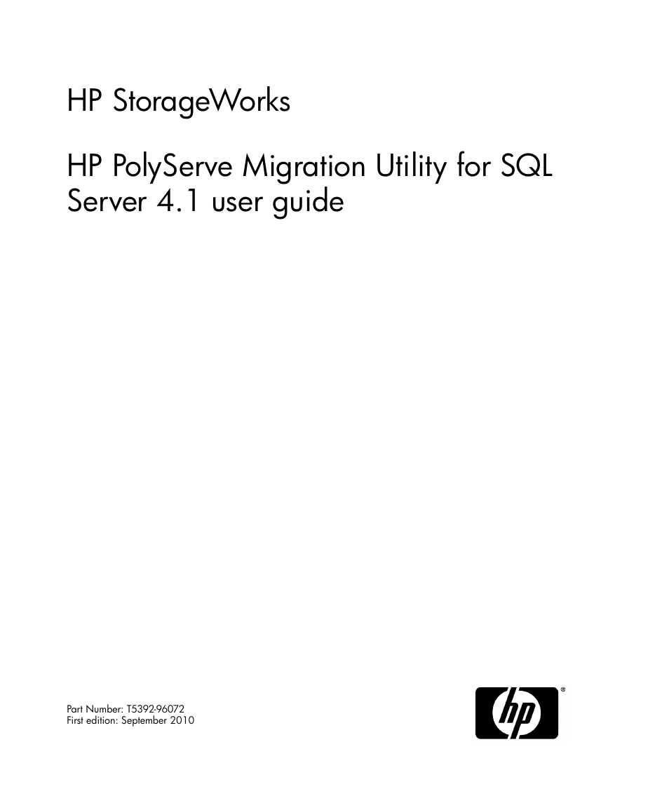 HP PolyServe Software User Manual | 27 pages