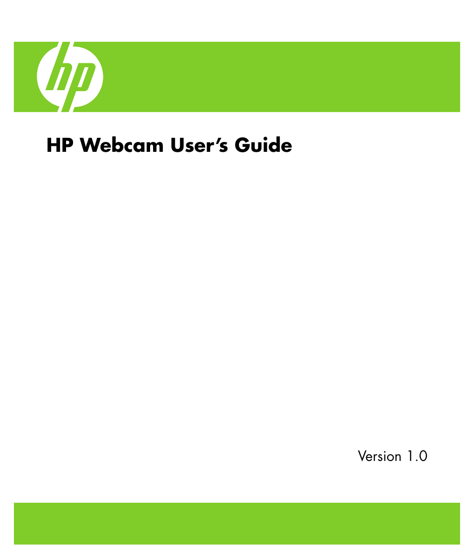HP Premium Autofocus Webcam User Manual | 20 pages