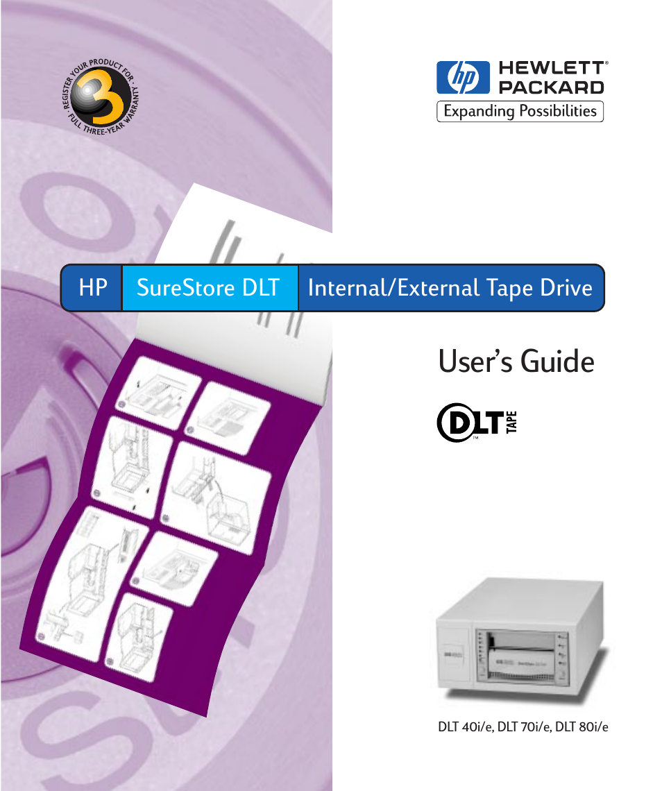 HP Surestore DLT 80 Tape Drive User Manual | 93 pages