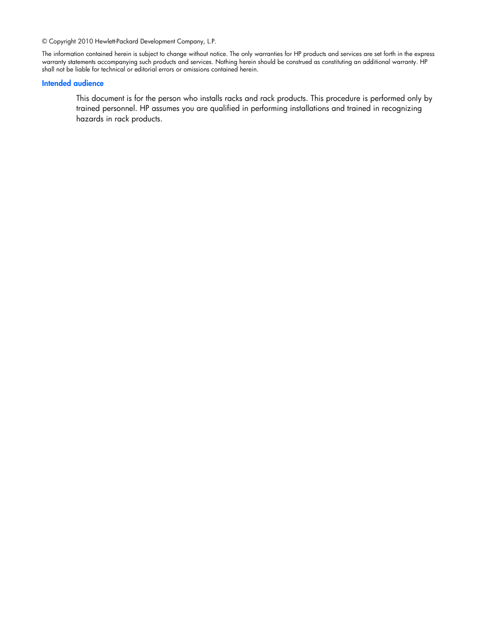 Notice | HP Rack Baying Kits User Manual | Page 2 / 19