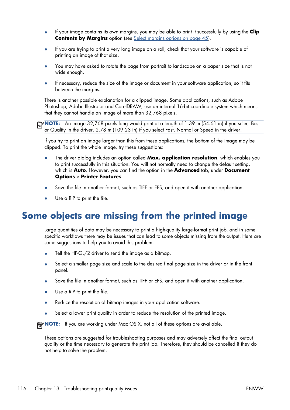 Some objects are missing from the printed image | HP Designjet T120 ePrinter User Manual | Page 124 / 156