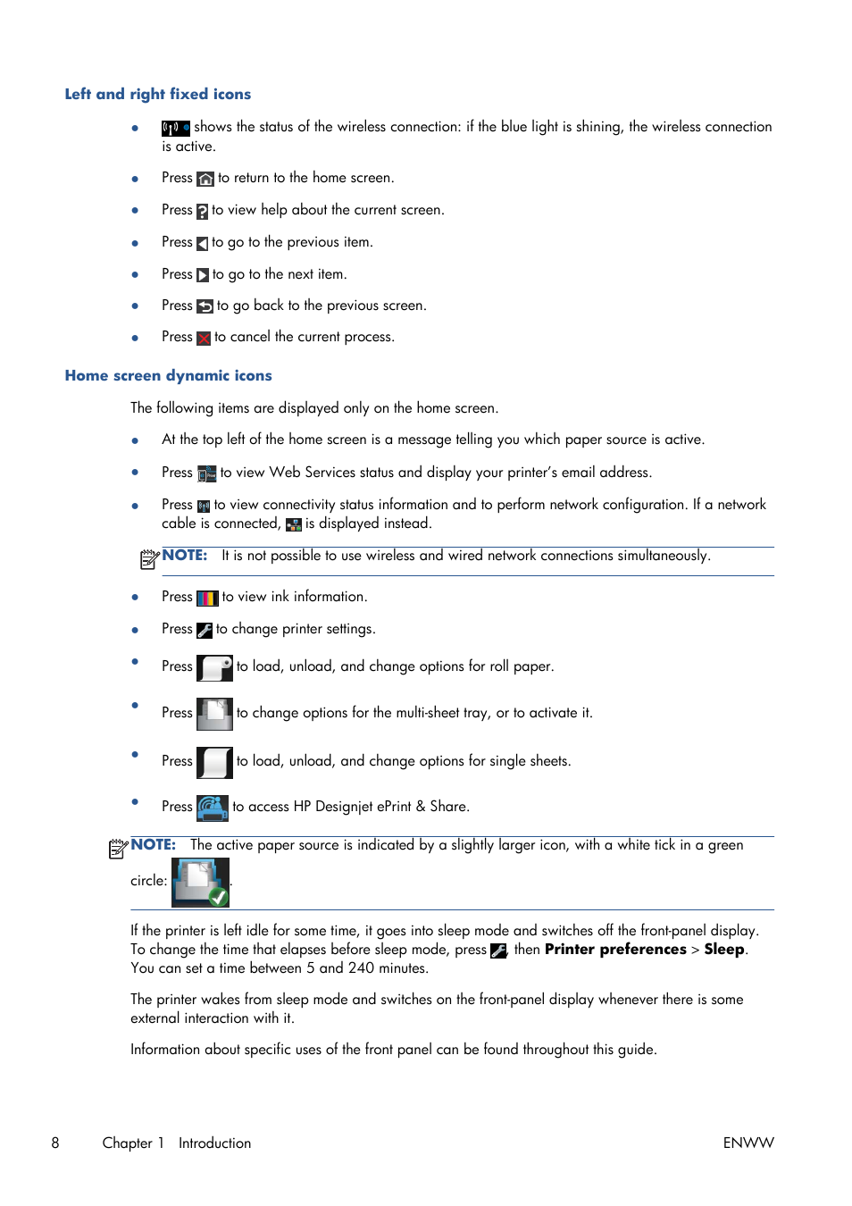 HP Designjet T120 ePrinter User Manual | Page 16 / 156