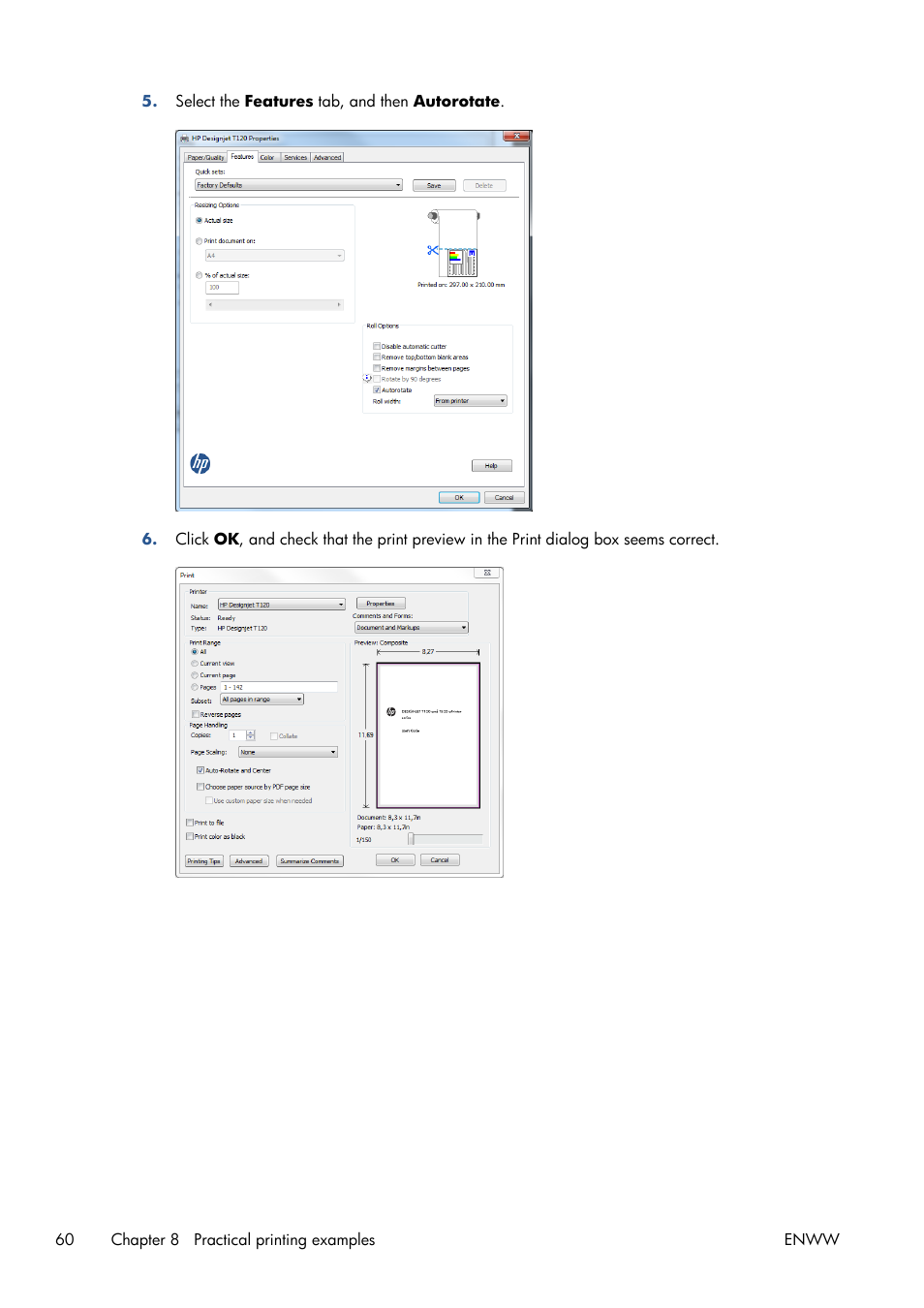 HP Designjet T120 ePrinter User Manual | Page 68 / 156