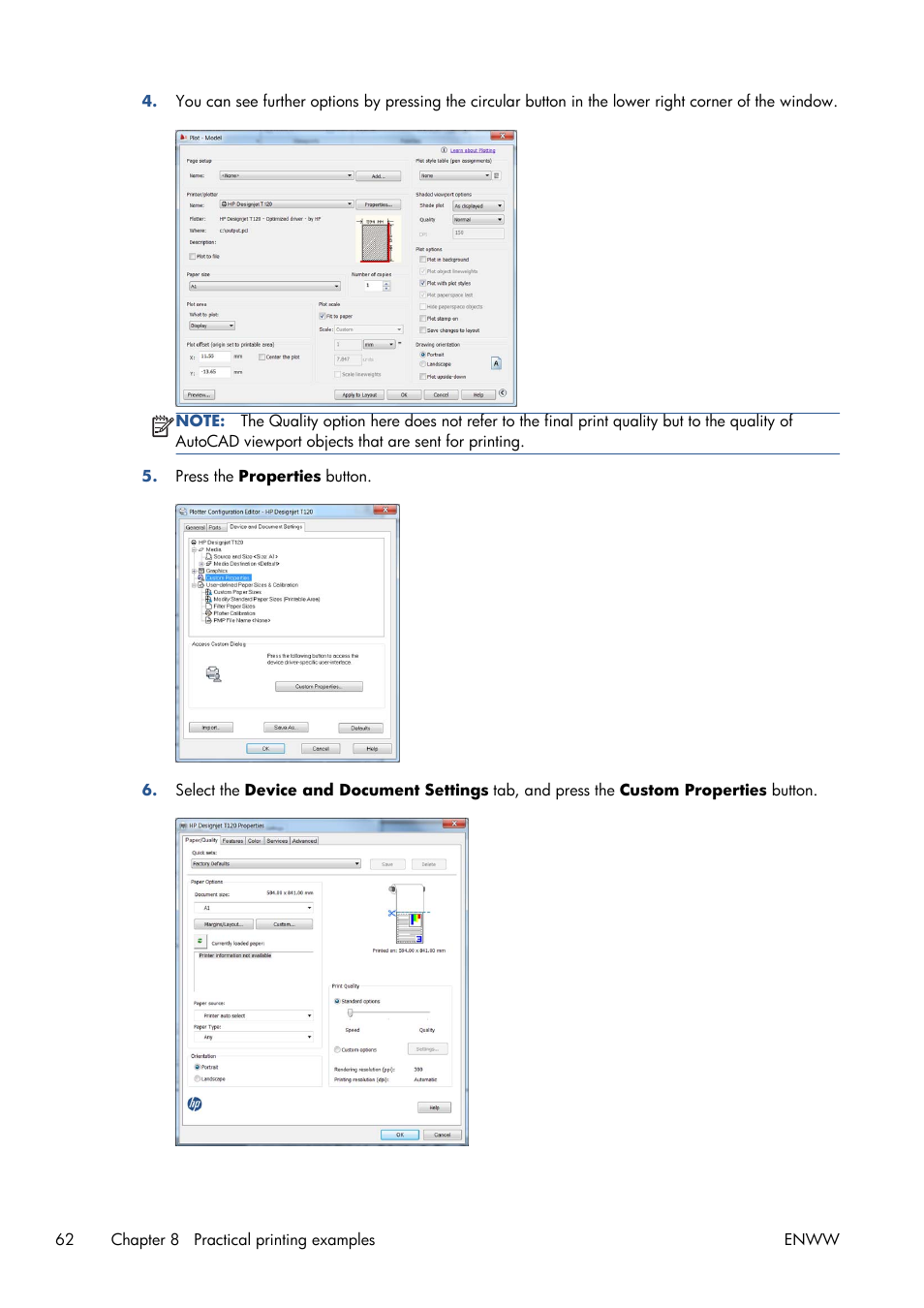 HP Designjet T120 ePrinter User Manual | Page 70 / 156