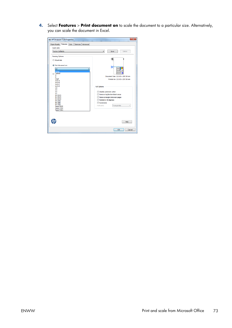 HP Designjet T120 ePrinter User Manual | Page 81 / 156