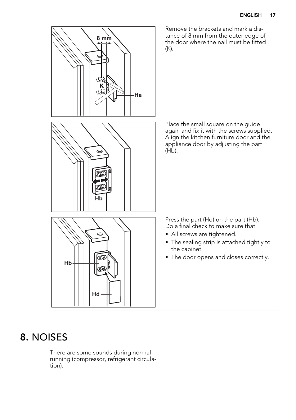 Noises | AEG AGS58800S0 User Manual | Page 17 / 80