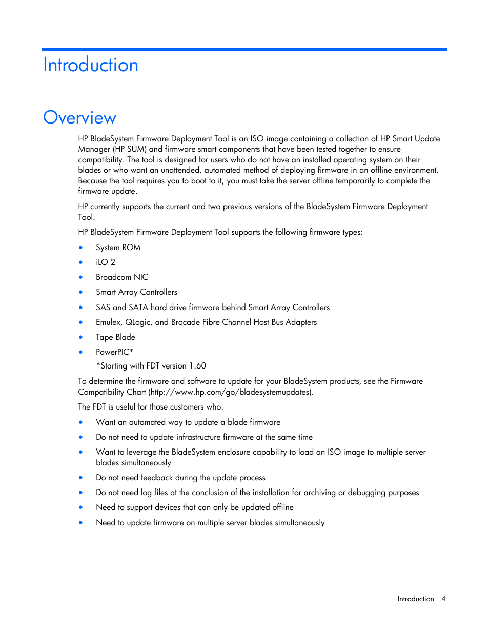 Introduction, Overview | HP ProLiant Support Pack User Manual | Page 4 / 16