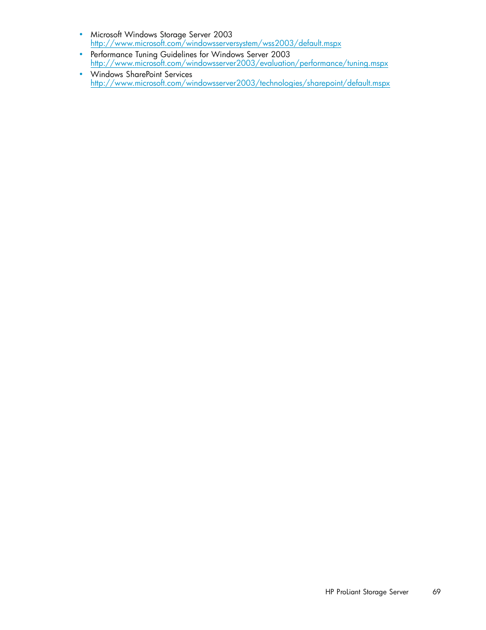 HP ProLiant DL380 G5-Storage-Server User Manual | Page 69 / 156