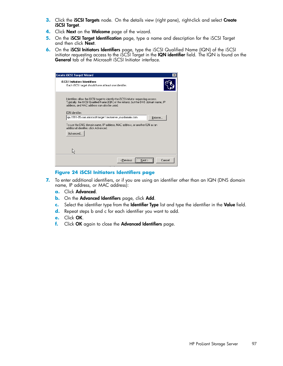 HP ProLiant DL380 G5-Storage-Server User Manual | Page 97 / 156
