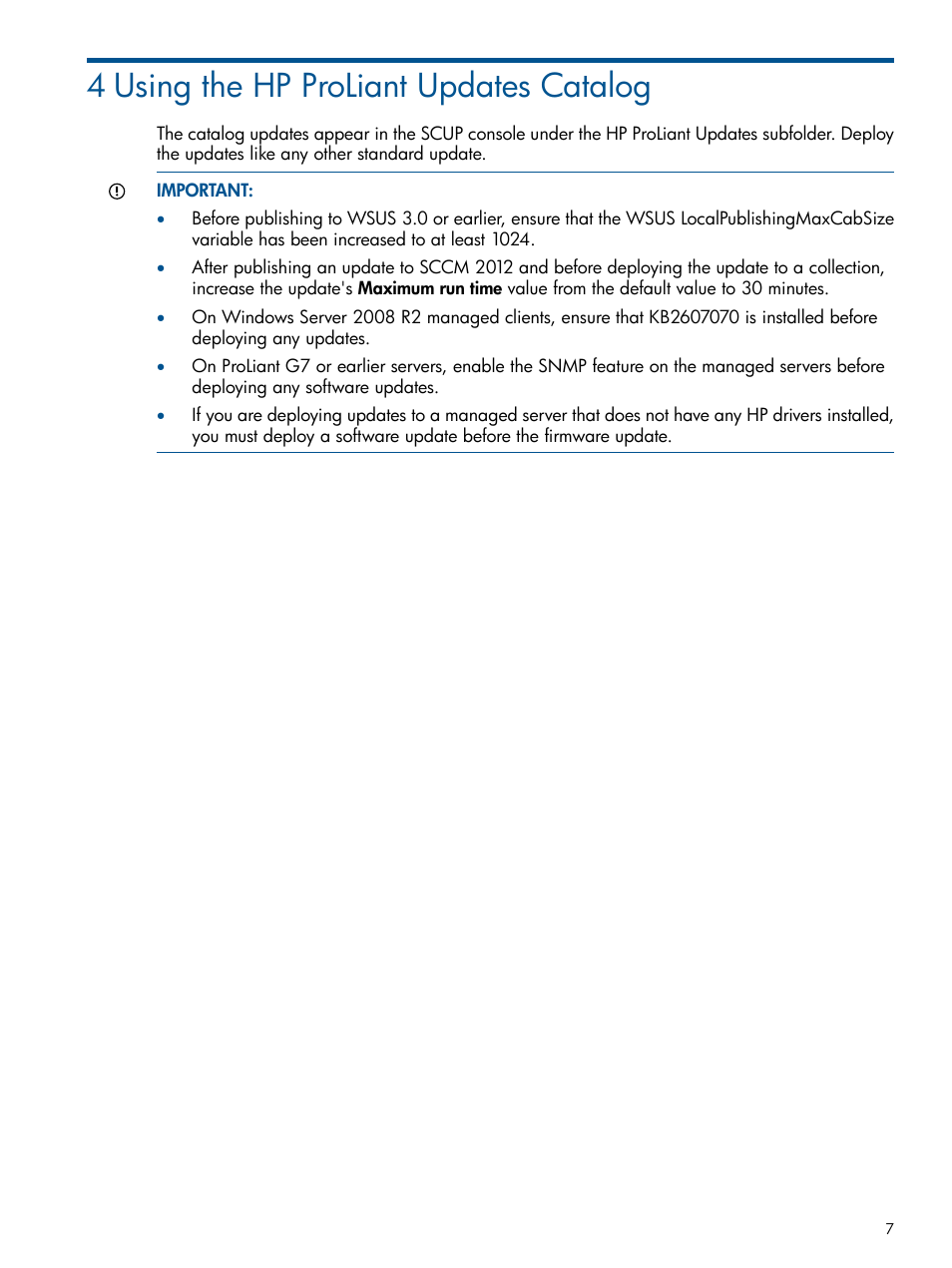 4 using the hp proliant updates catalog | HP OneView for Microsoft System Center User Manual | Page 7 / 16