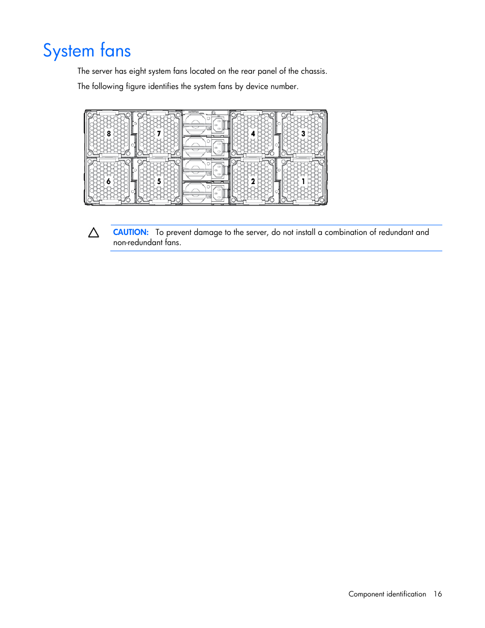 System fans | HP ProLiant SL390s G7 Server User Manual | Page 16 / 85
