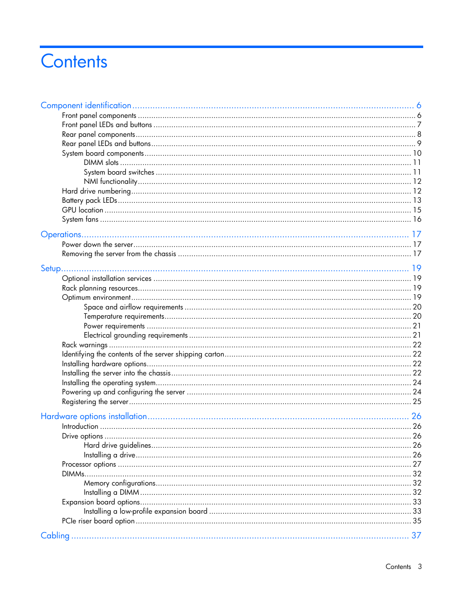 HP ProLiant SL390s G7 Server User Manual | Page 3 / 85