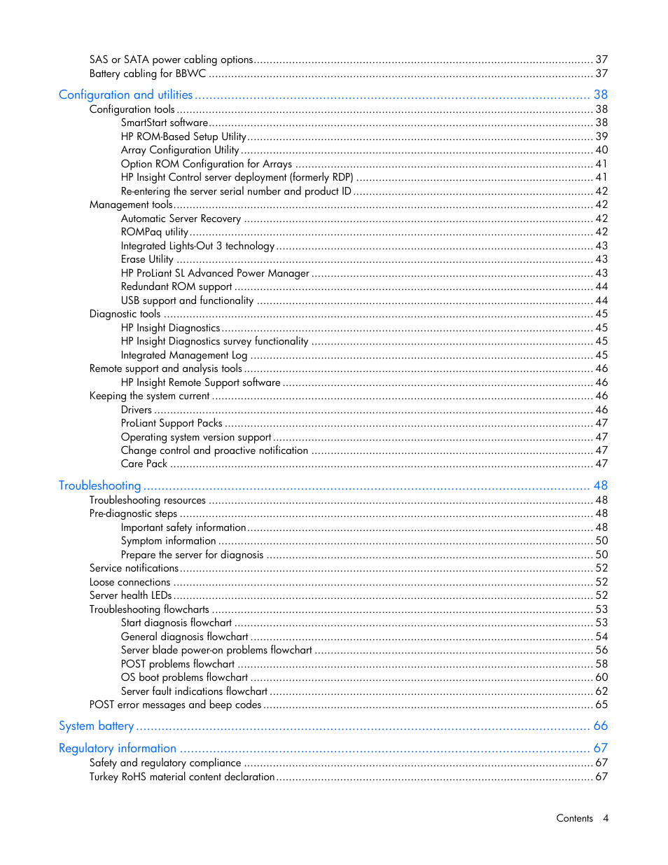 HP ProLiant SL390s G7 Server User Manual | Page 4 / 85