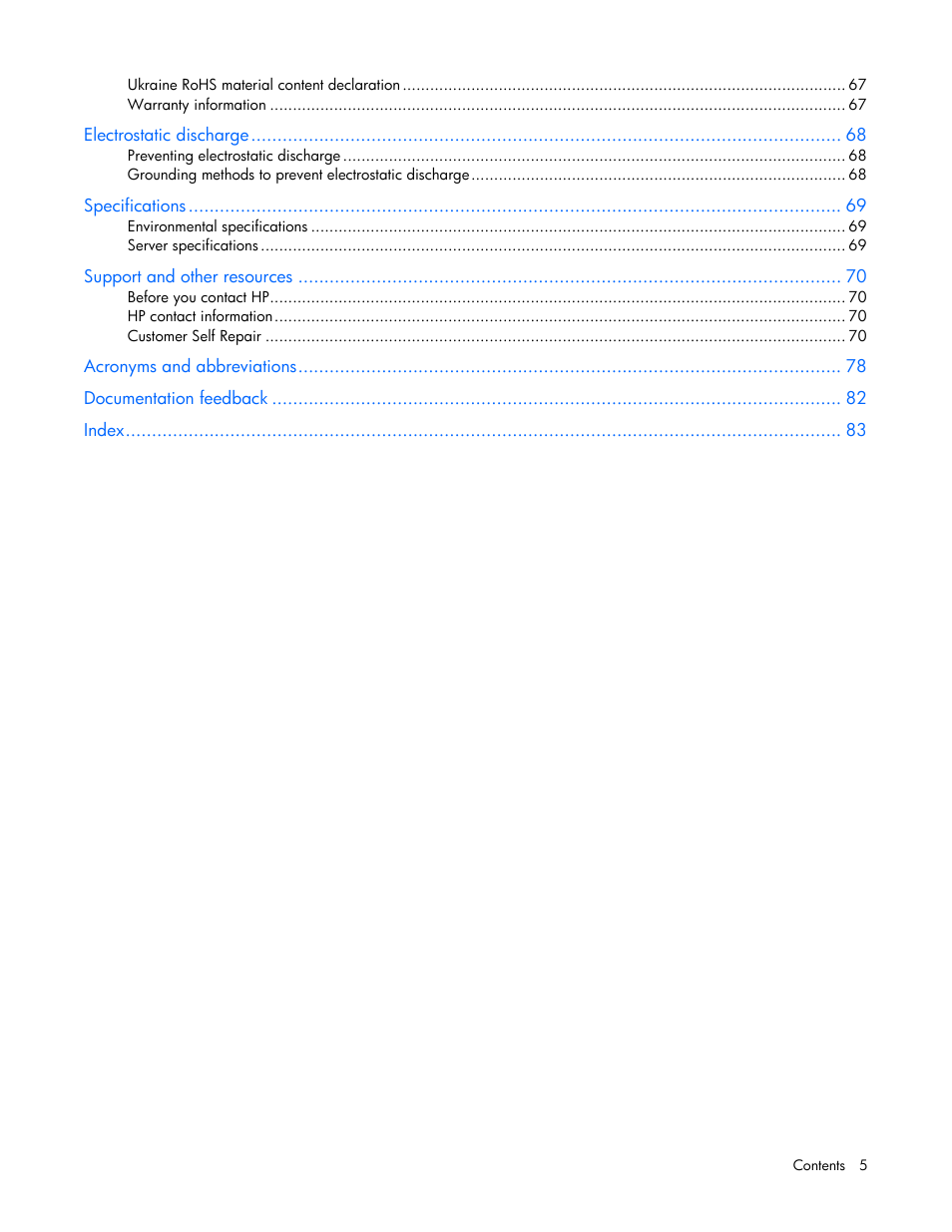 HP ProLiant SL390s G7 Server User Manual | Page 5 / 85