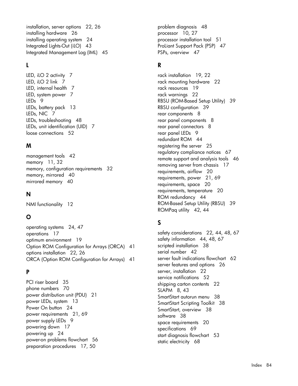 HP ProLiant SL390s G7 Server User Manual | Page 84 / 85