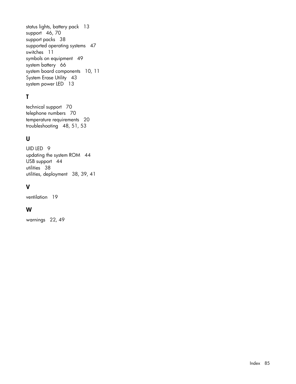 HP ProLiant SL390s G7 Server User Manual | Page 85 / 85