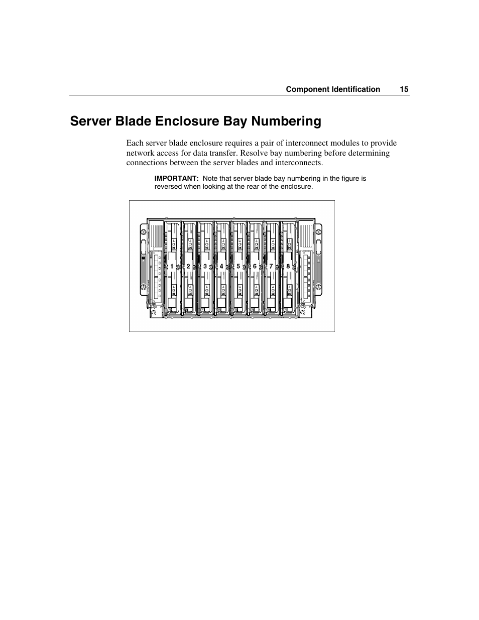 Server blade enclosure bay numbering | HP ProLiant BL25p Server-Blade User Manual | Page 15 / 118