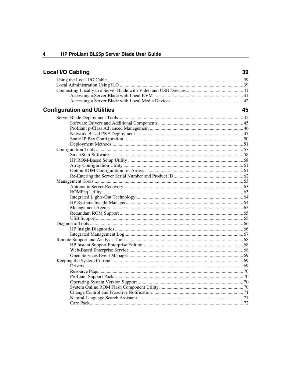 HP ProLiant BL25p Server-Blade User Manual | Page 4 / 118