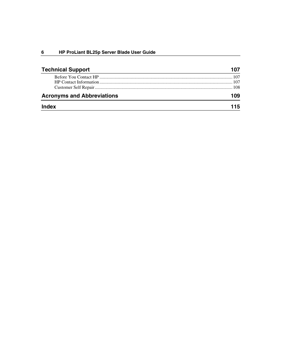 HP ProLiant BL25p Server-Blade User Manual | Page 6 / 118