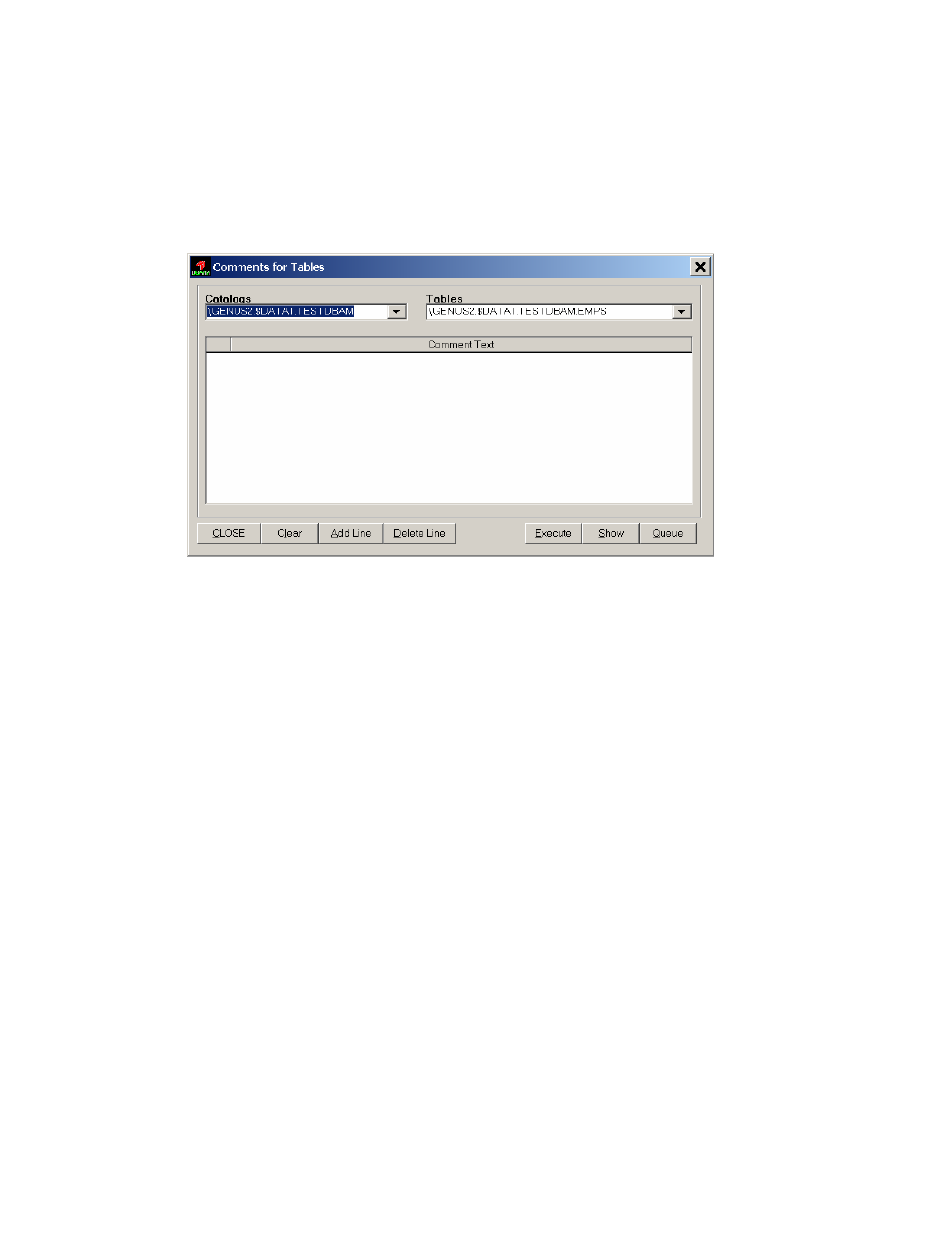 Managing table comments | HP Integrity NonStop H-Series User Manual | Page 161 / 278