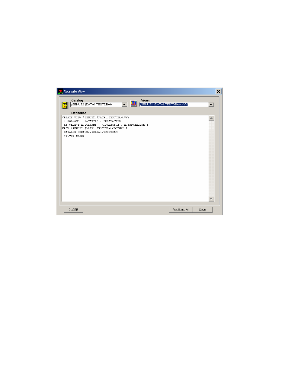 Recreate the view | HP Integrity NonStop H-Series User Manual | Page 187 / 278