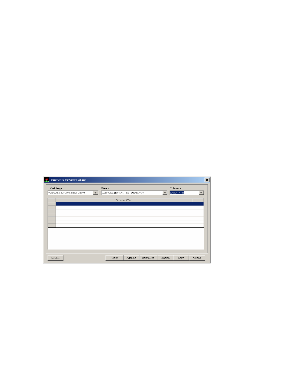 Managing column comments | HP Integrity NonStop H-Series User Manual | Page 196 / 278