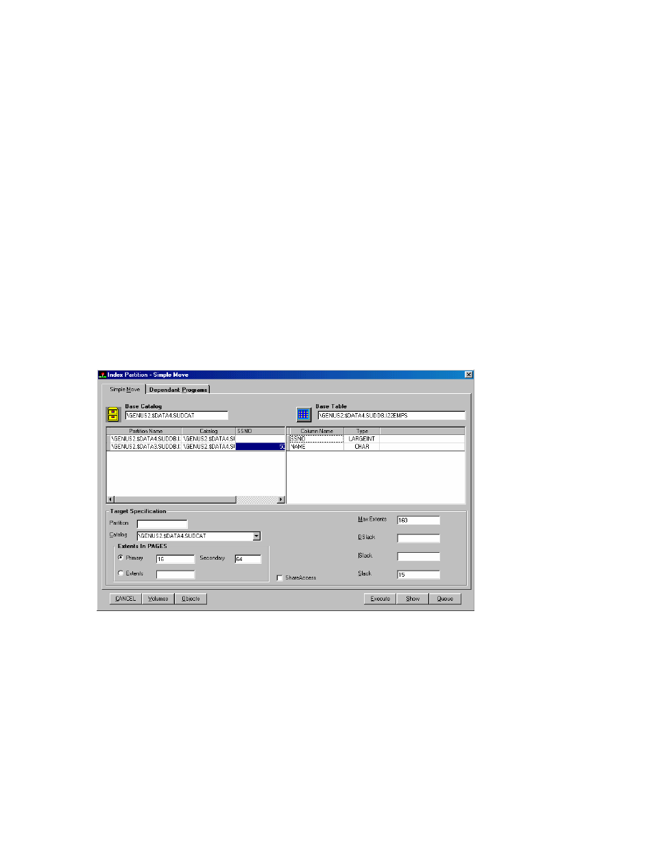 Perform a simple move | HP Integrity NonStop H-Series User Manual | Page 254 / 278