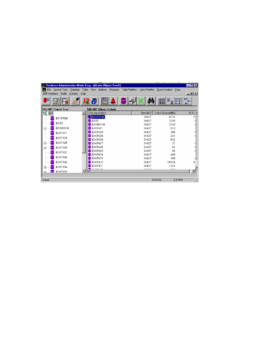 Chapter 2. using the main window, Using dba/m database manager commands | HP Integrity NonStop H-Series User Manual | Page 27 / 278