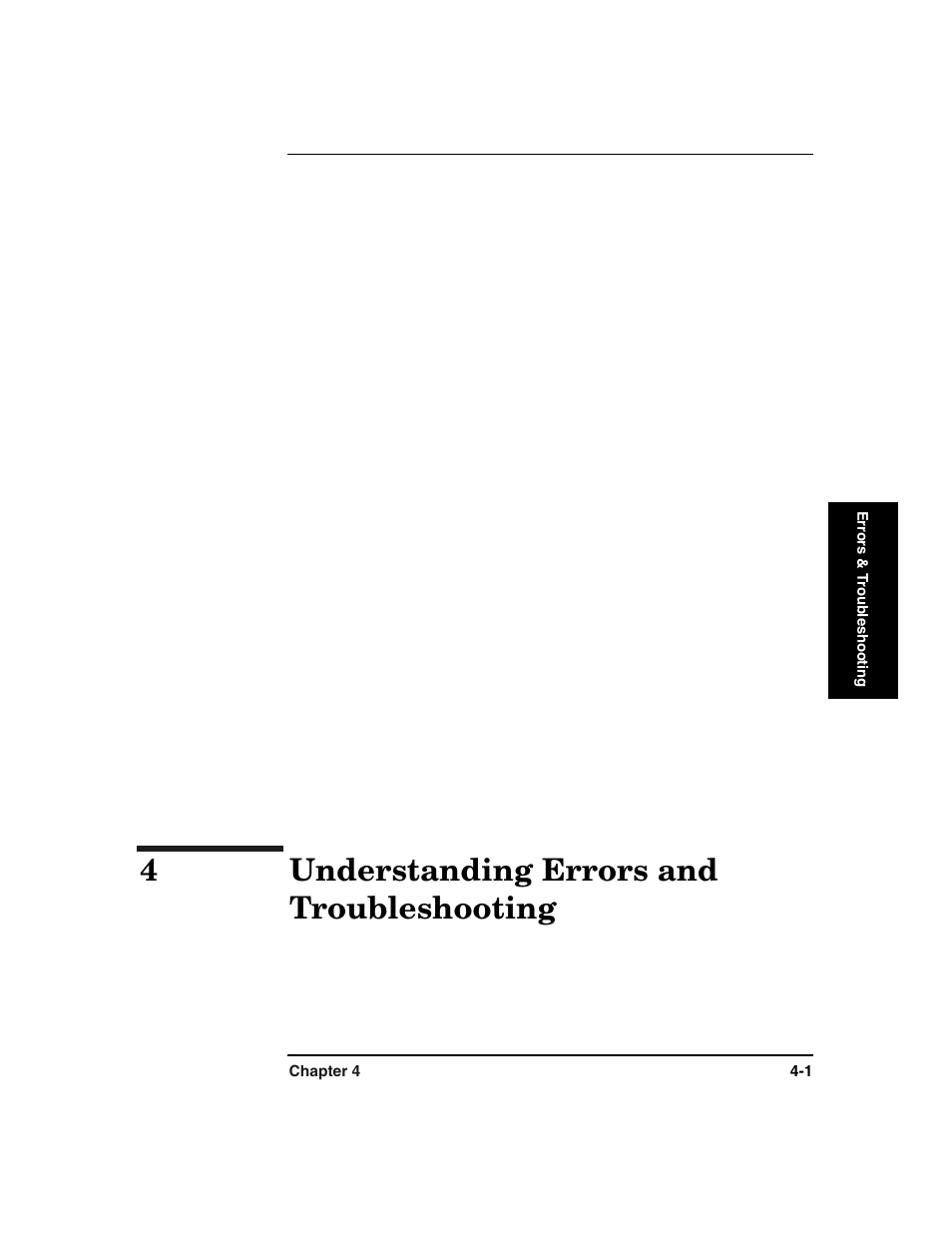 4 understanding errors and troubleshooting, Understanding errors and troubleshooting, 4understanding errors and troubleshooting | HP Surestore 6.140 Tape Library User Manual | Page 107 / 240