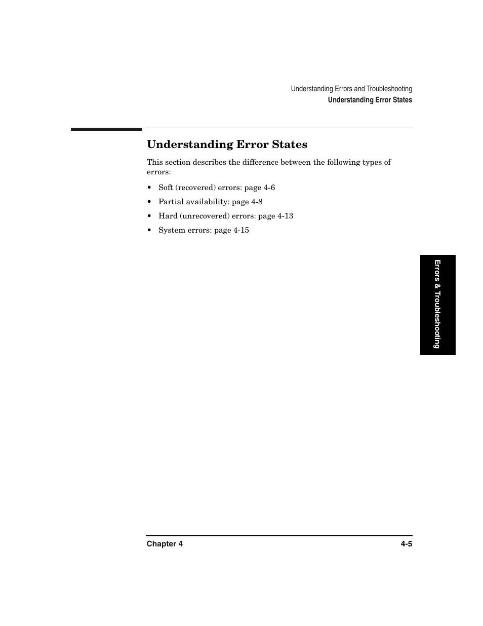 Understanding error states, Understanding error states -5 | HP Surestore 6.140 Tape Library User Manual | Page 111 / 240