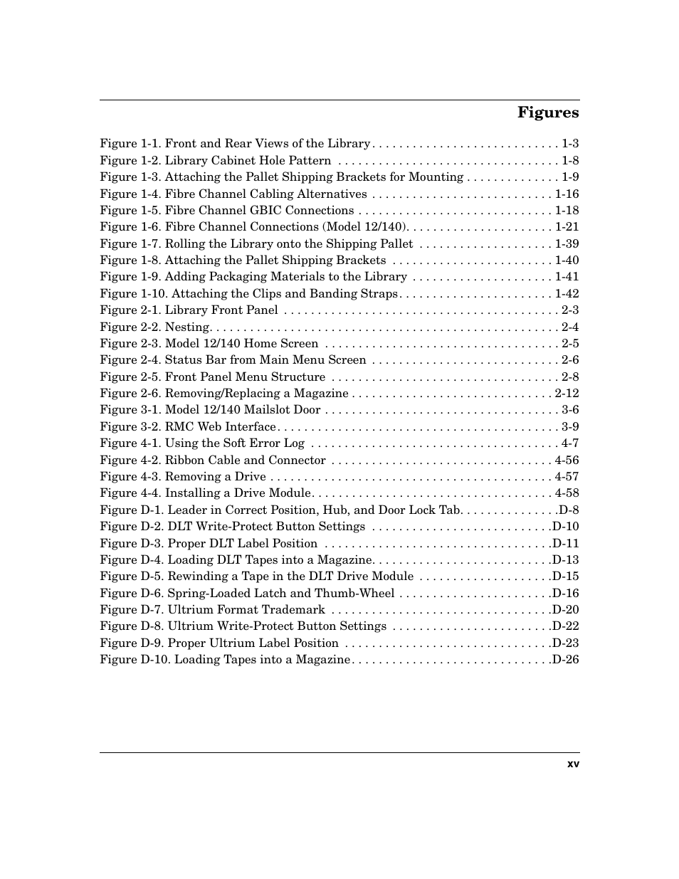 Figures | HP Surestore 6.140 Tape Library User Manual | Page 15 / 240