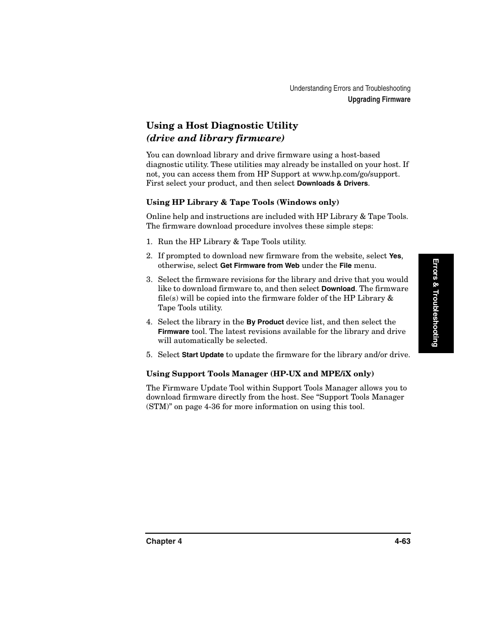 Using a host diagnostic utility | HP Surestore 6.140 Tape Library User Manual | Page 169 / 240