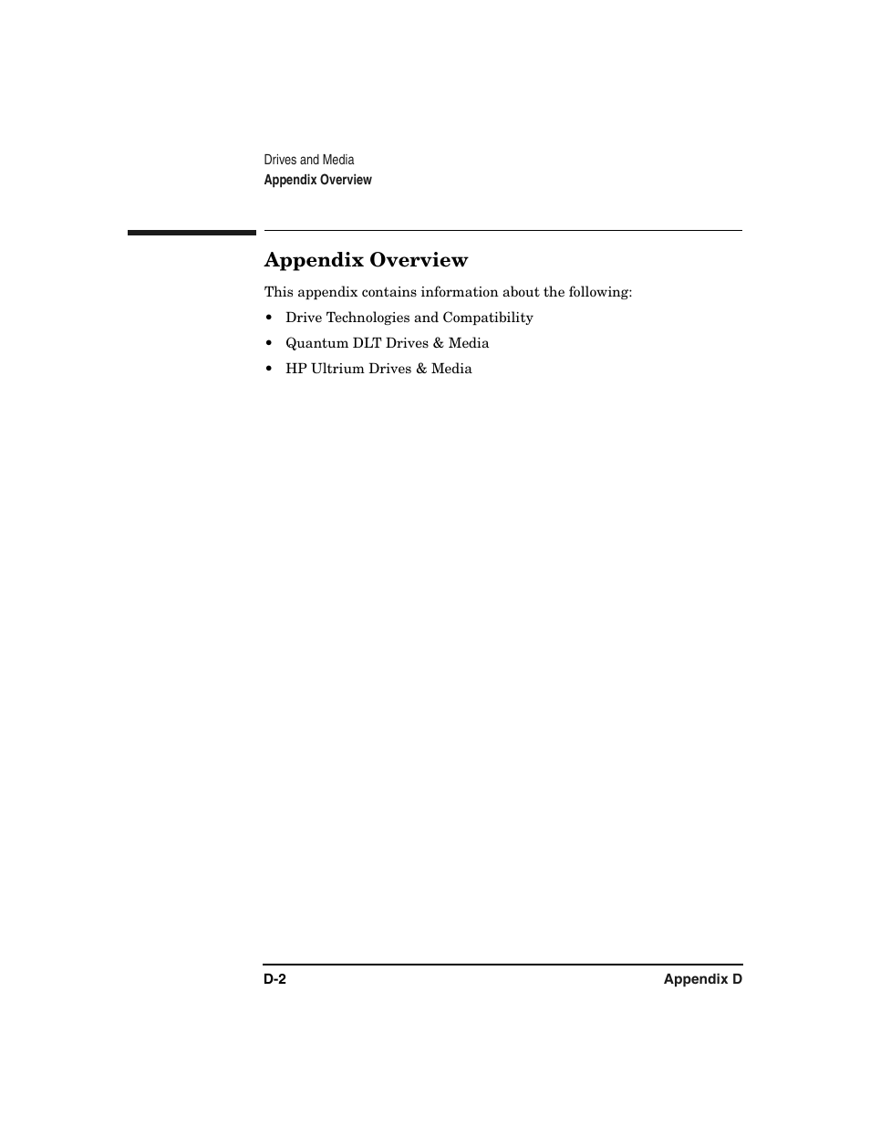 Appendix overview | HP Surestore 6.140 Tape Library User Manual | Page 202 / 240