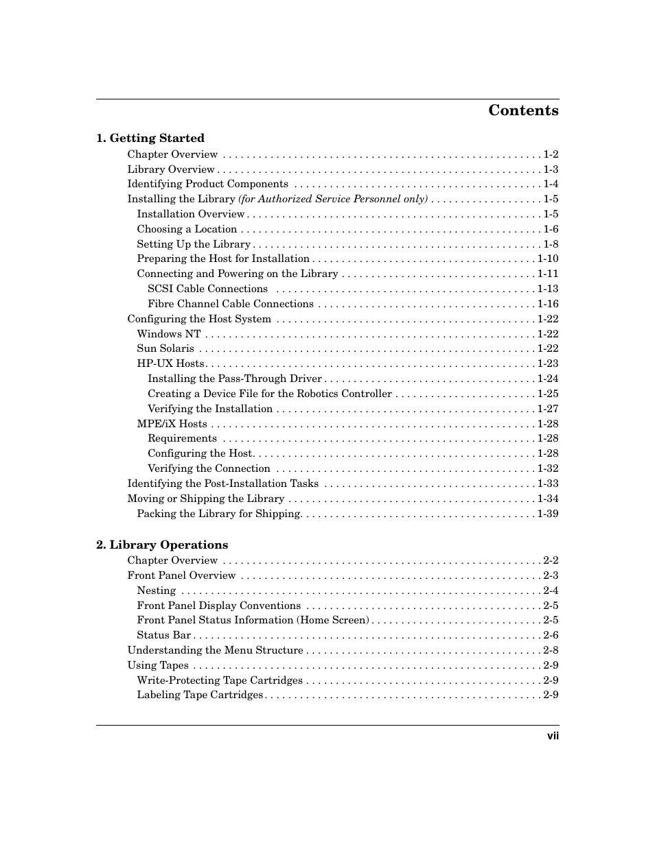 HP Surestore 6.140 Tape Library User Manual | Page 7 / 240