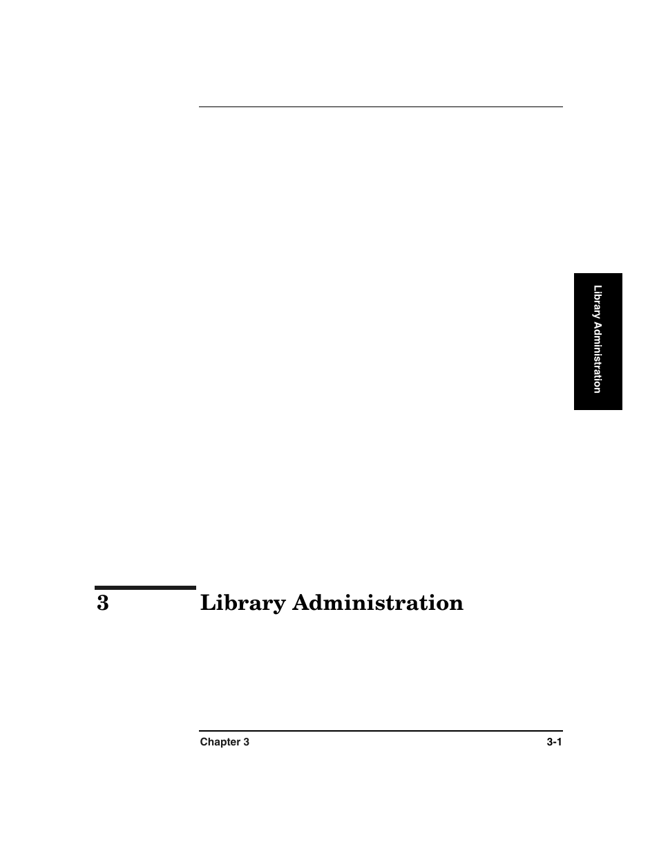 3 library administration, Library administration, 3library administration | HP Surestore 6.140 Tape Library User Manual | Page 75 / 240