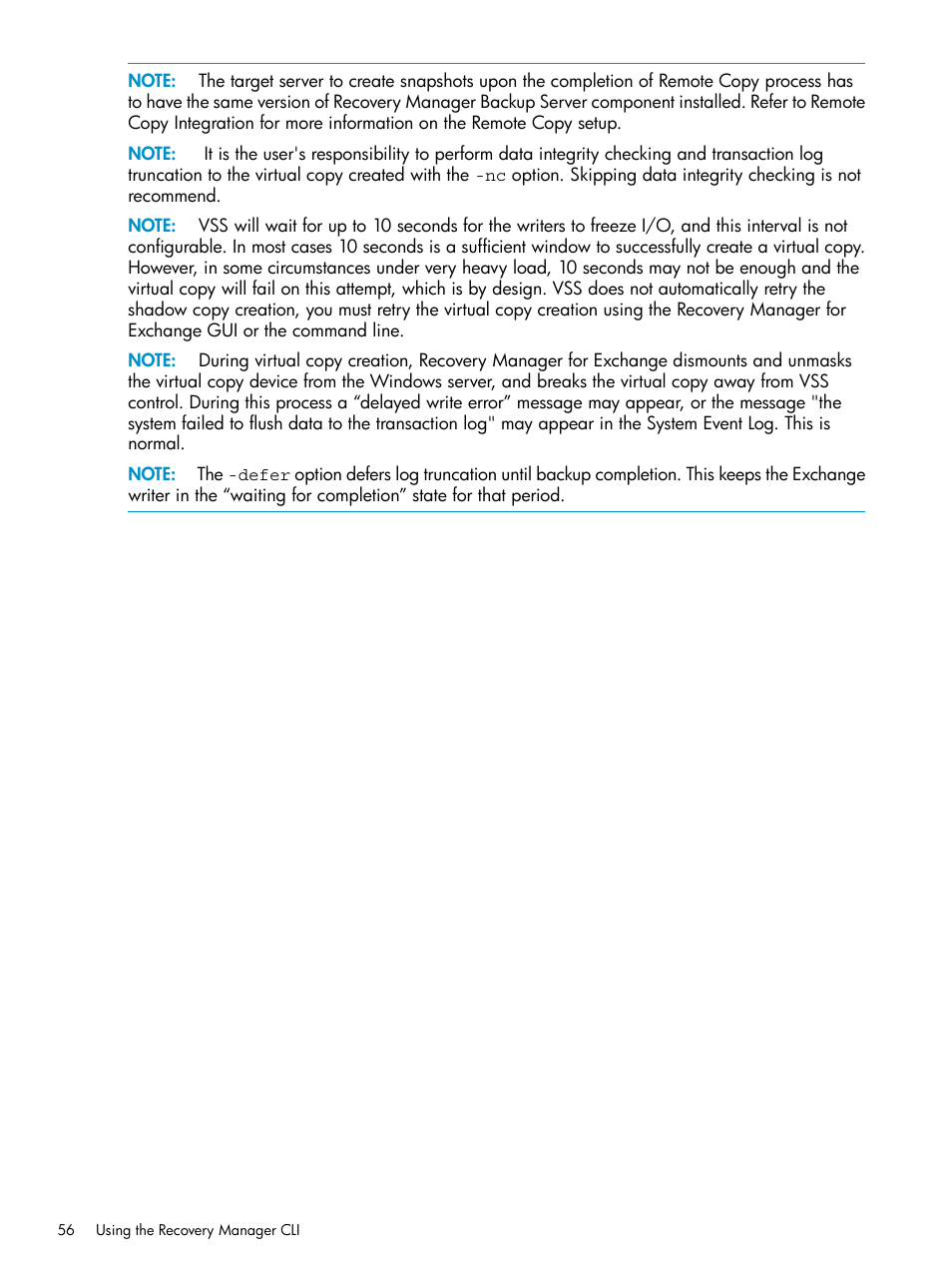 HP 3PAR Application Software Suite for Microsoft Exchange Licenses User Manual | Page 56 / 111