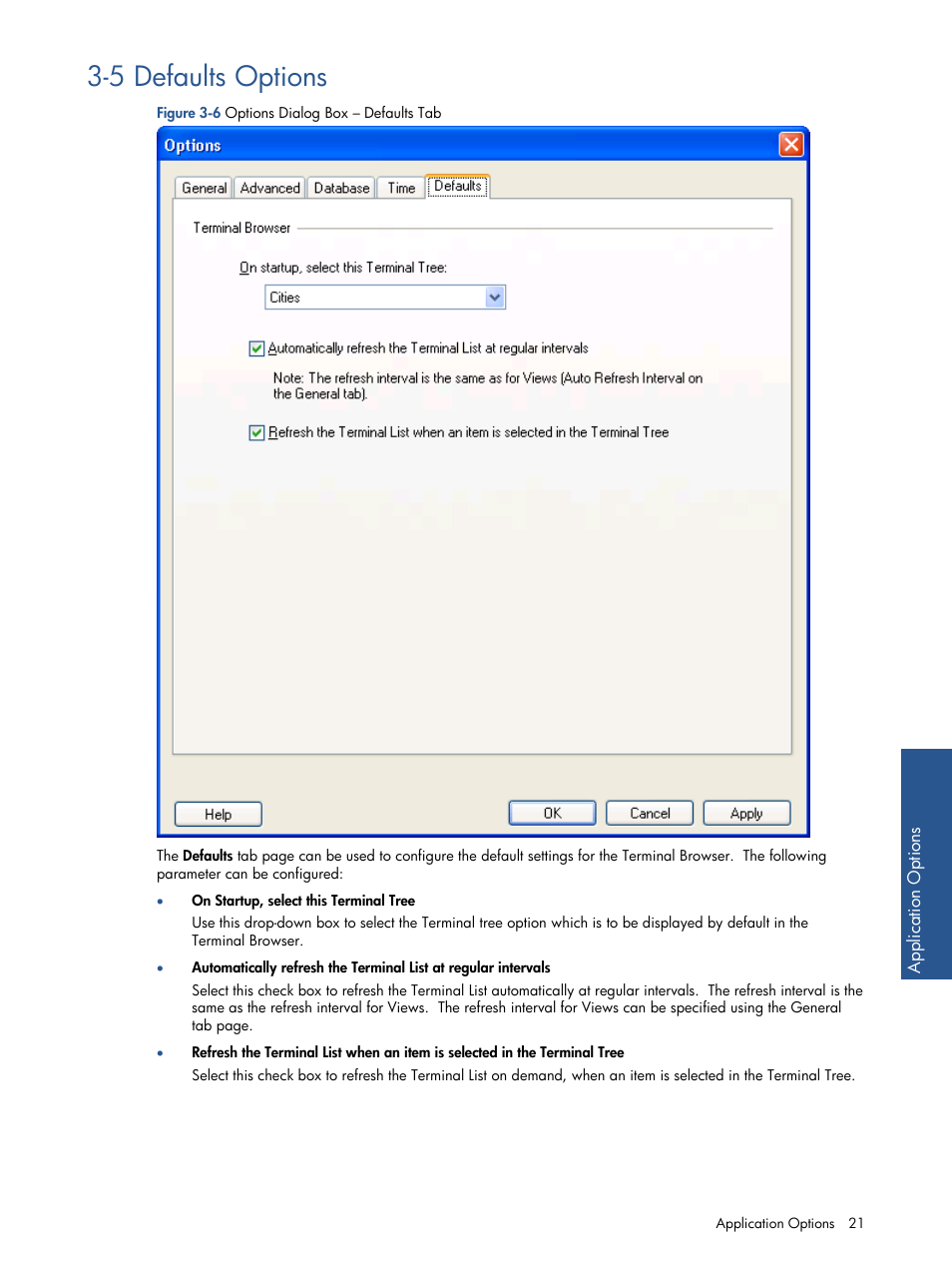Defaults options, 5 defaults options | HP Integrity NonStop J-Series User Manual | Page 21 / 89