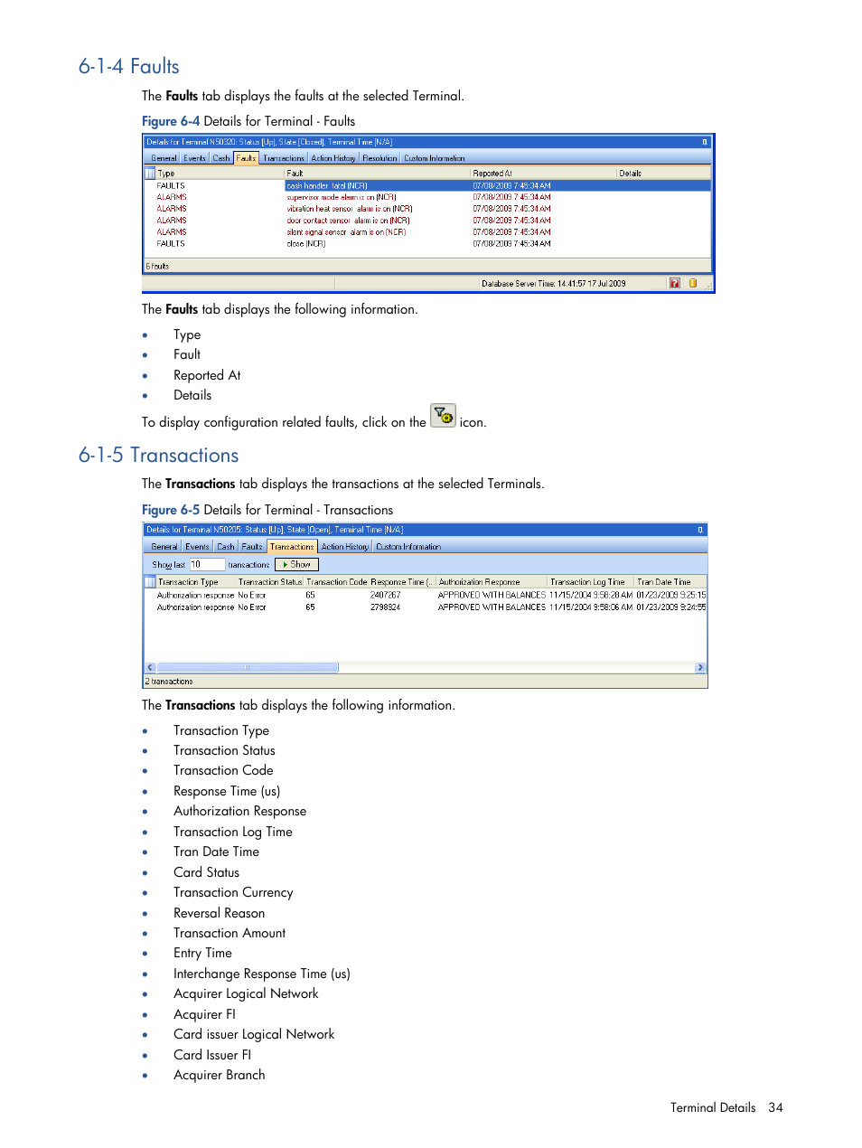 Faults, Transactions, 1-4 faults | 1-5 transactions | HP Integrity NonStop J-Series User Manual | Page 34 / 89