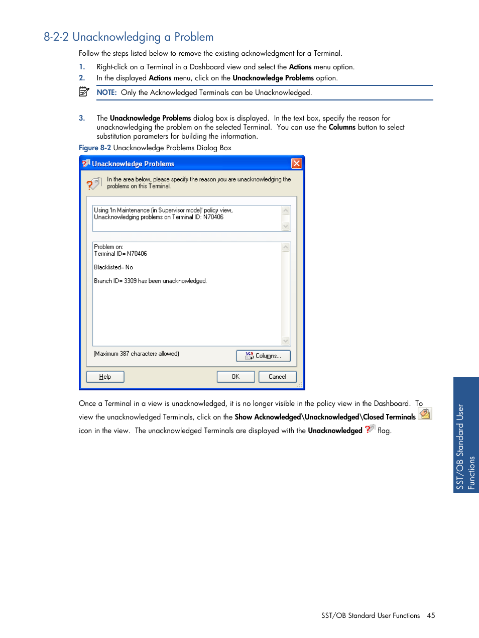 Unacknowledging a problem, 2-2 unacknowledging a problem | HP Integrity NonStop J-Series User Manual | Page 45 / 89